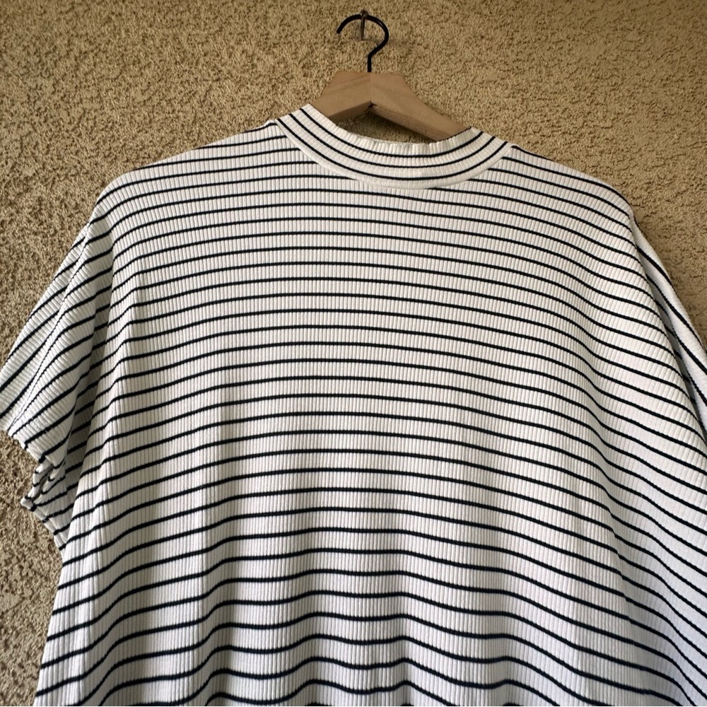 Just Female black and White Striped ribbed dress - Picture 2 of 6